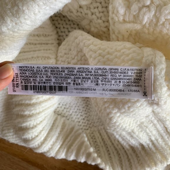 BLOGGER FAV ZARA Women Floral Embroidered Knit Sweater 1957/002, White, Size M - Picture 4 of 6